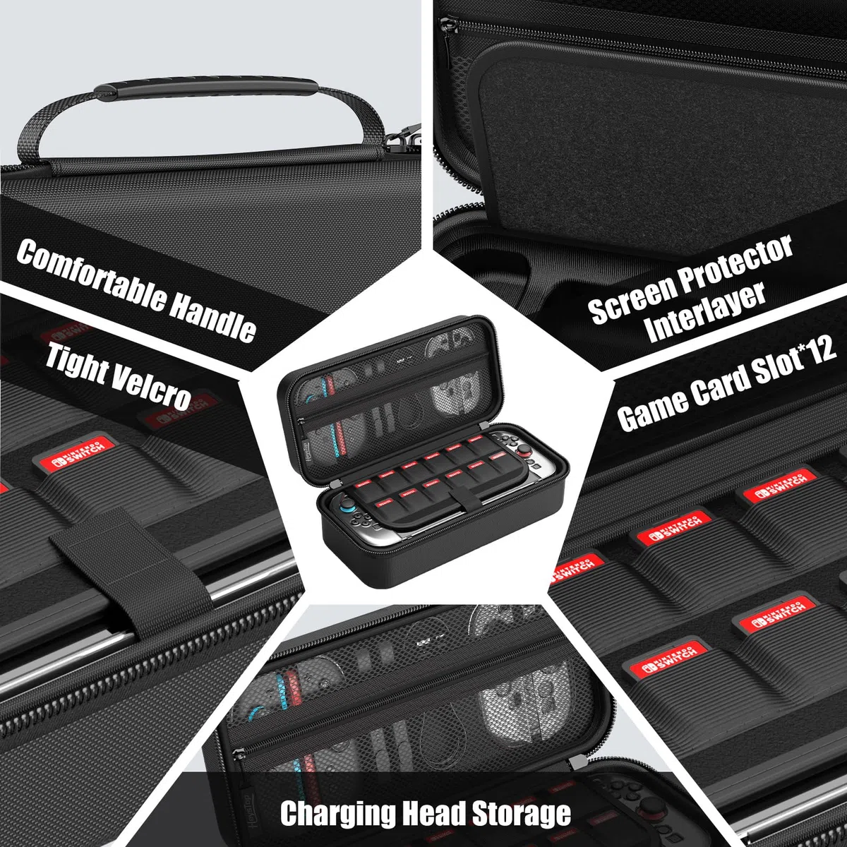 HEYSTOP [30 pièces] Étui pour Nintendo Switch 2, Kit d'accessoires Switch avec Protection Housse de Voyage Portable Rigide et Protecteur avec Coque Switch 2 Film Trempé Switch 2 Accessoires