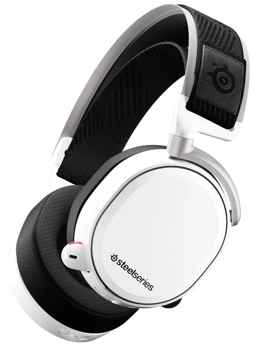 SteelSeries Arctis Pro Wireless - Casque Gaming - Pilotes d’enceintes haute résolution - Sans fil double (2,4 G & Bluetooth) - Système à batteries doubles - Blanc