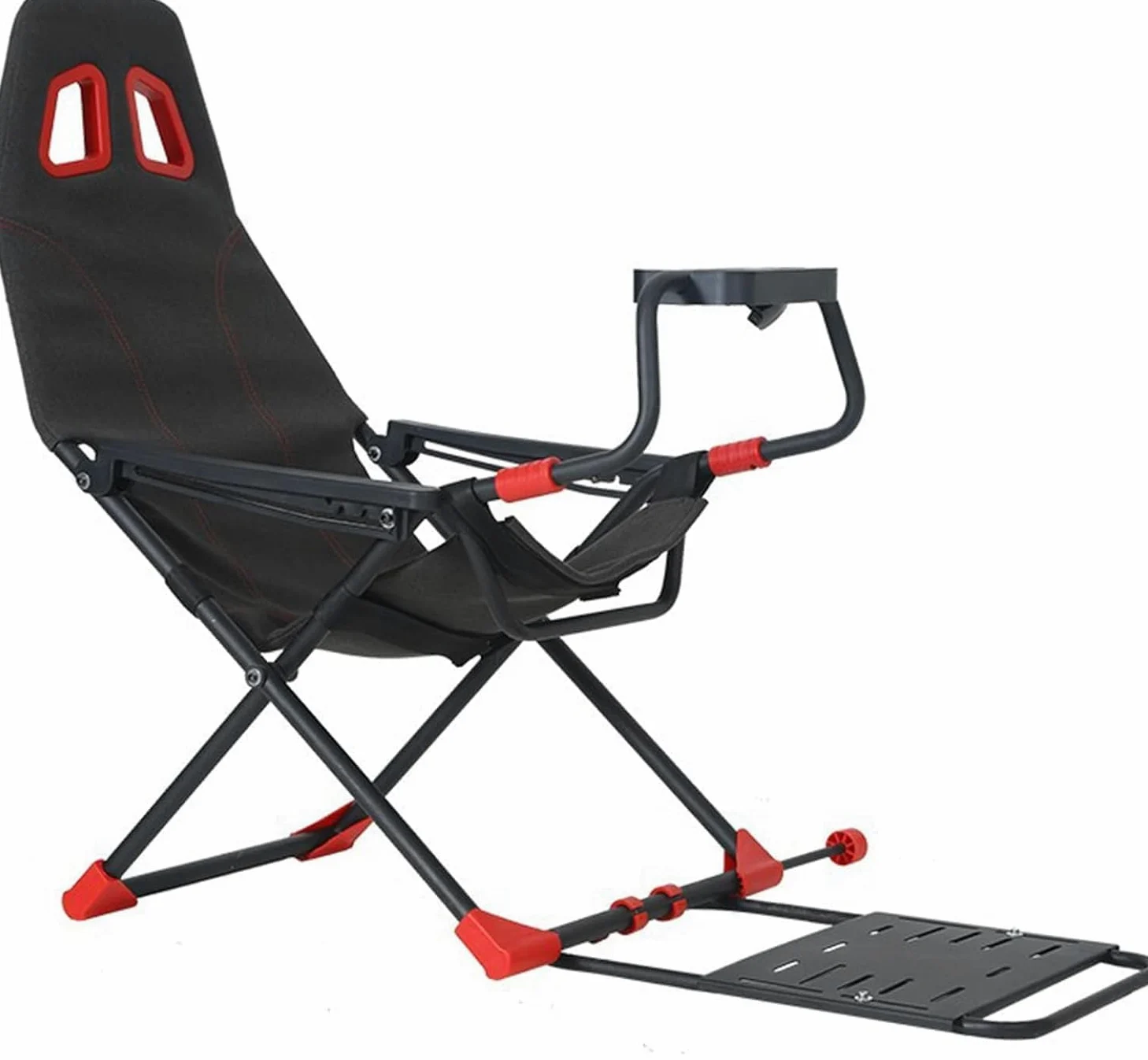 Cockpit simulateur de course réglable avec siège ergonomique, support de roue pliable pour PC, PS4, PS5, Xbox Series X