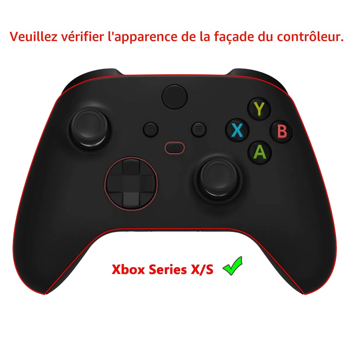 PlayVital Coque pour Xbox Series X S Manette Protection Accessoires,Housse Silicone avec Capuchon Joystick,Cover Skin pour Xbox Series X S Controller Grip-Noir,Pure Série