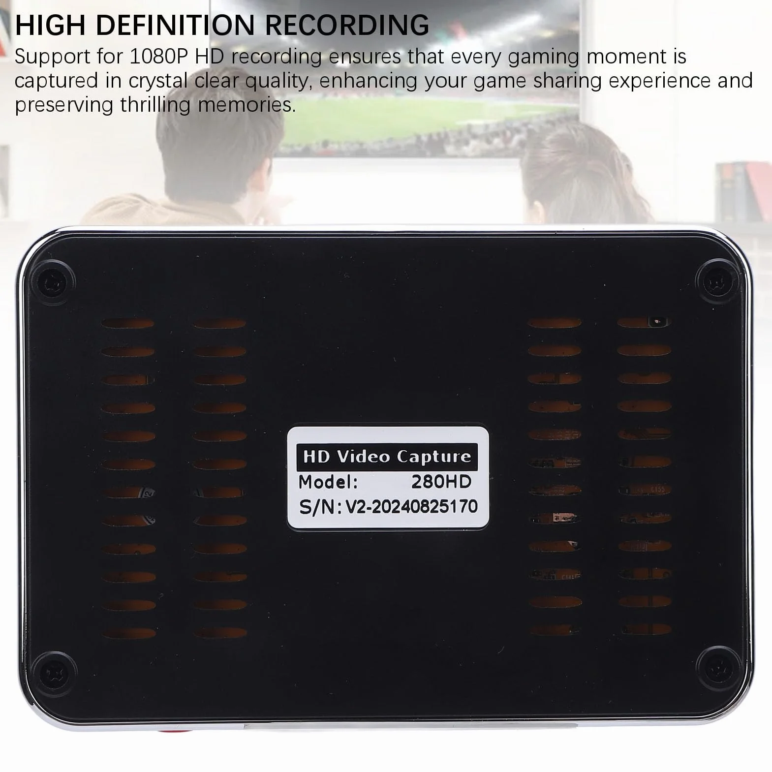 Carte de Capture Vidéo, Carte de Capture Vidéo Audio, Carte de Capture USB 4K Boucle HDMI Out, Intégrée dans la Capture de Jeu Vidéo Mic 1080p de 3,5 Mm pour le Streaming,