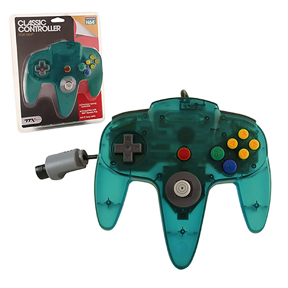 Classic Controller Nintendo 64 CLEAR BLUE