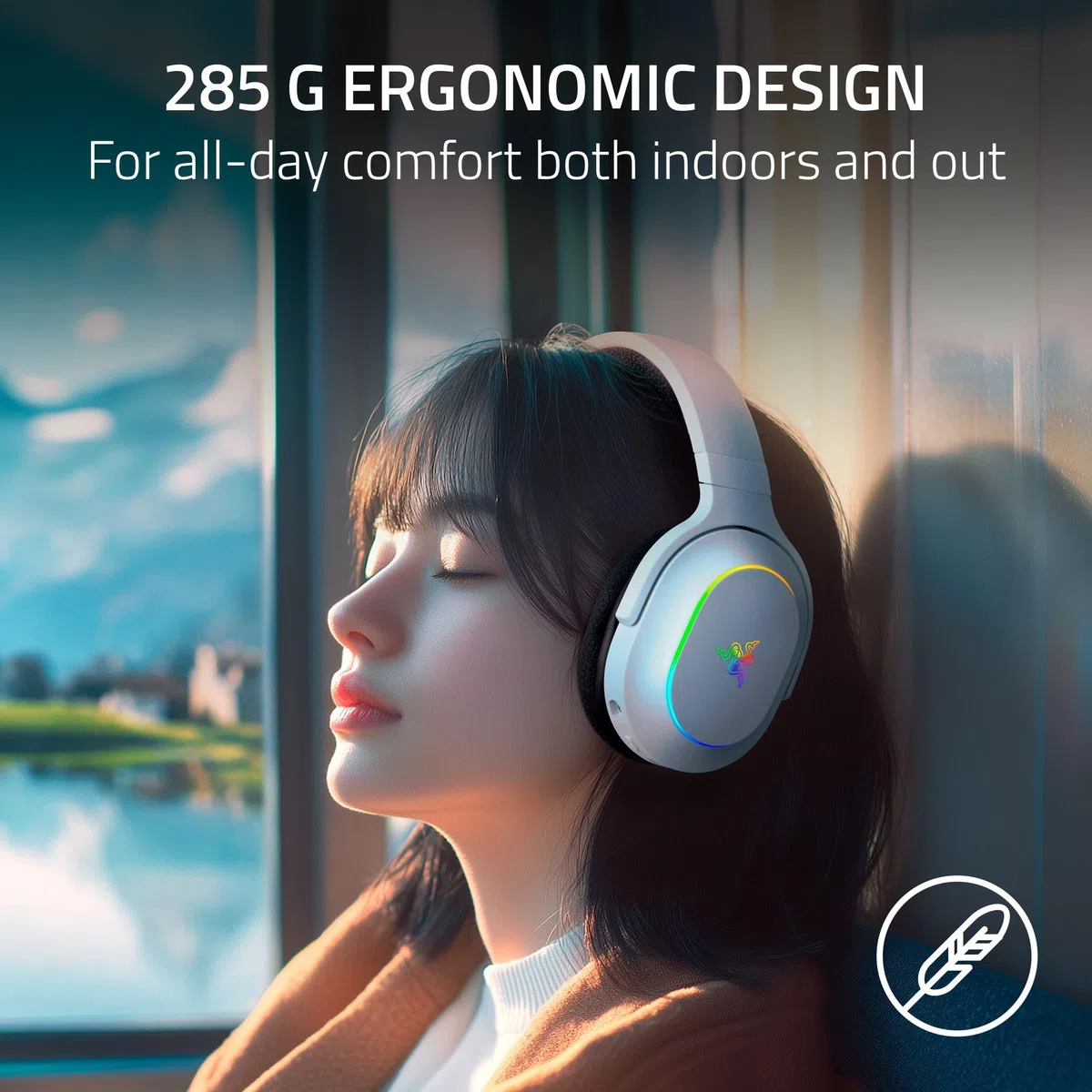 Razer Barracuda X Chroma Casque de Jeu sans Fil : 2,4 GHz sans Fil et Bluetooth – Léger – Chroma RVB – Pilotes de 40 mm – Micro cardioïde – Batterie de 70 Heures – pour PC, Mac, PS5, Switch