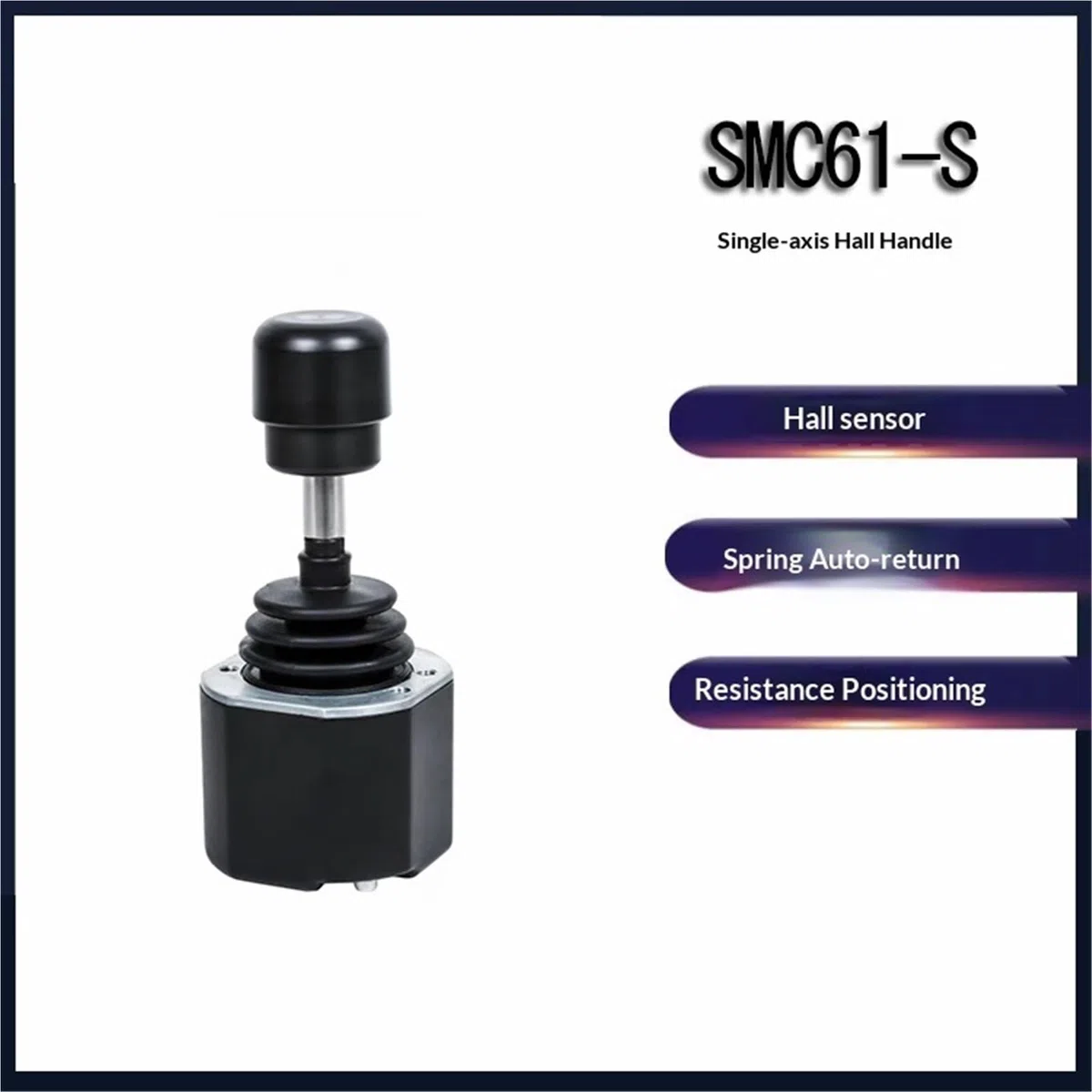 Manette Joystick, Levier De Commande Hall SMC61S Avec Verrouillage Traction Et Position Centrale Sensation Résistance, Véhicules Machines D'ingénierie, Travail Aérien pour la maison(24V,0-5V output)