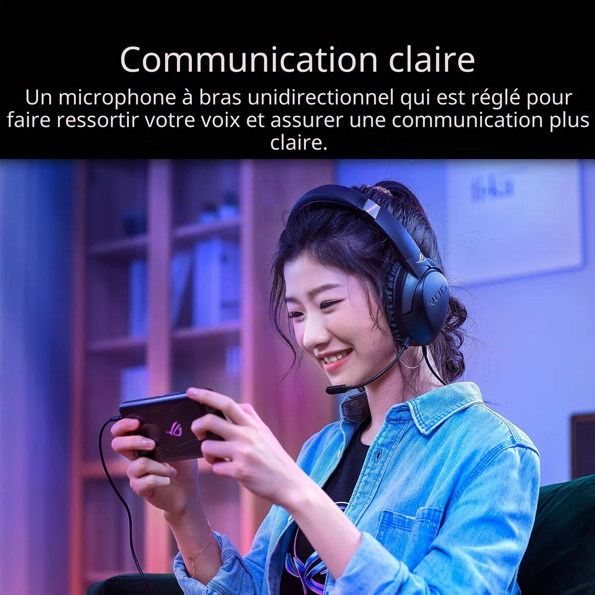 ASUS ROG Strix Go Core Casque de jeu filaire | Connecteur 3,5 mm | Design léger | Casque supra-auriculaire pour PC, Mac, Nintendo Switch et PS4, noir, standard