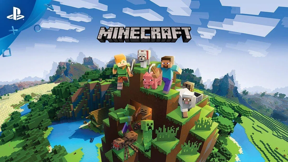 PS4 Slim 1To Console Playstation 4 Noir + Minecraft "Bedrock"