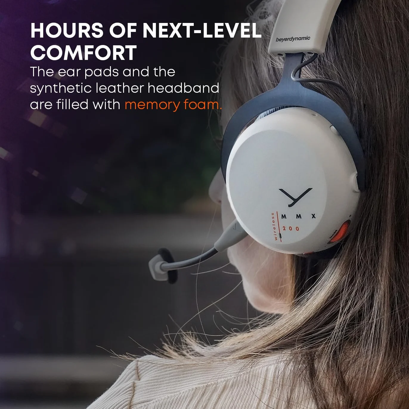 beyerdynamic MMX 200 Casque de jeu sans fil gris avec microphone, casque sans fil avec dongle USB, convient pour PC, Xbox, Playstation et Nintendo Switch, 730076