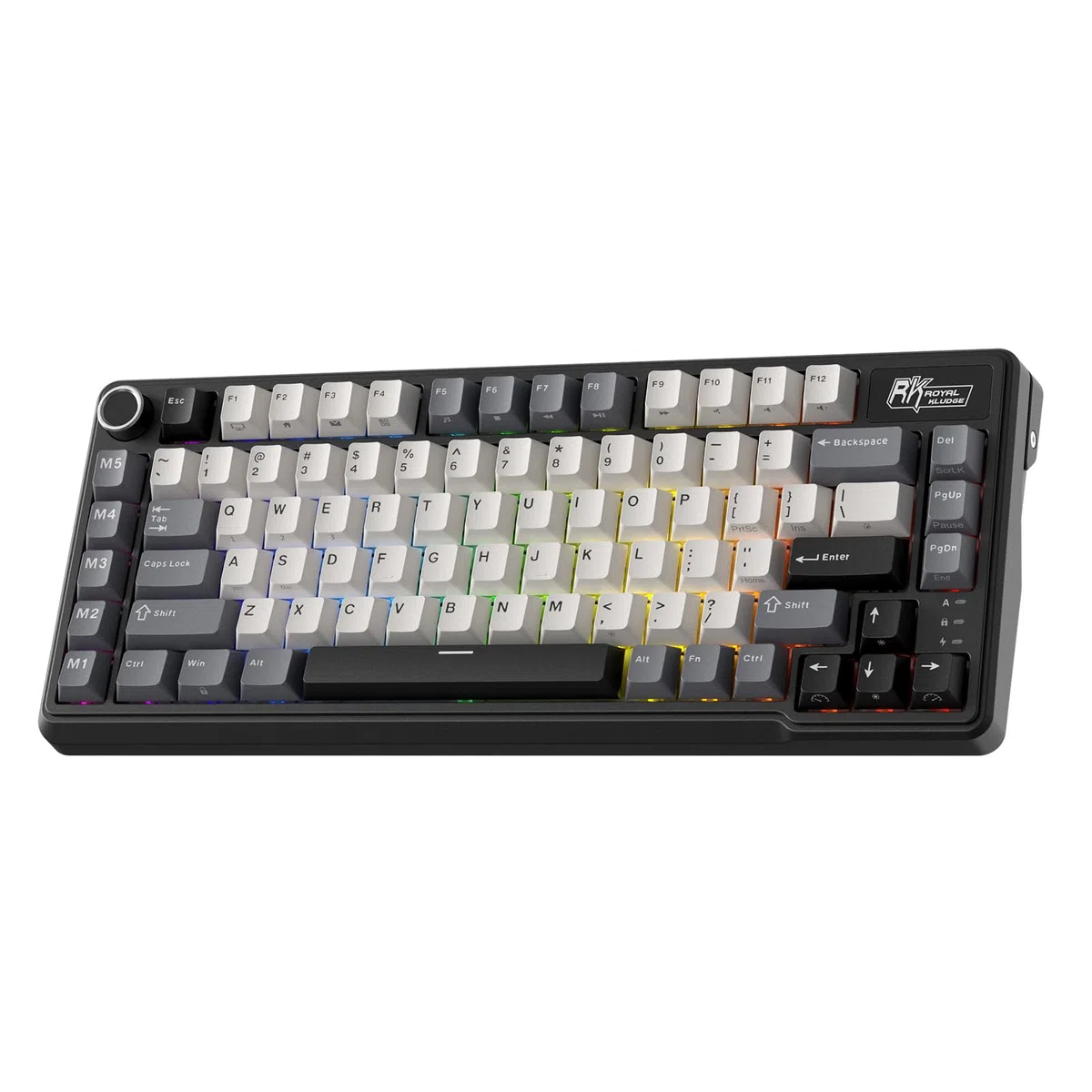 RK ROYAL KLUDGE L75 Joint sans Fil RGB Clavier de Jeu mécanique avec Bouton
