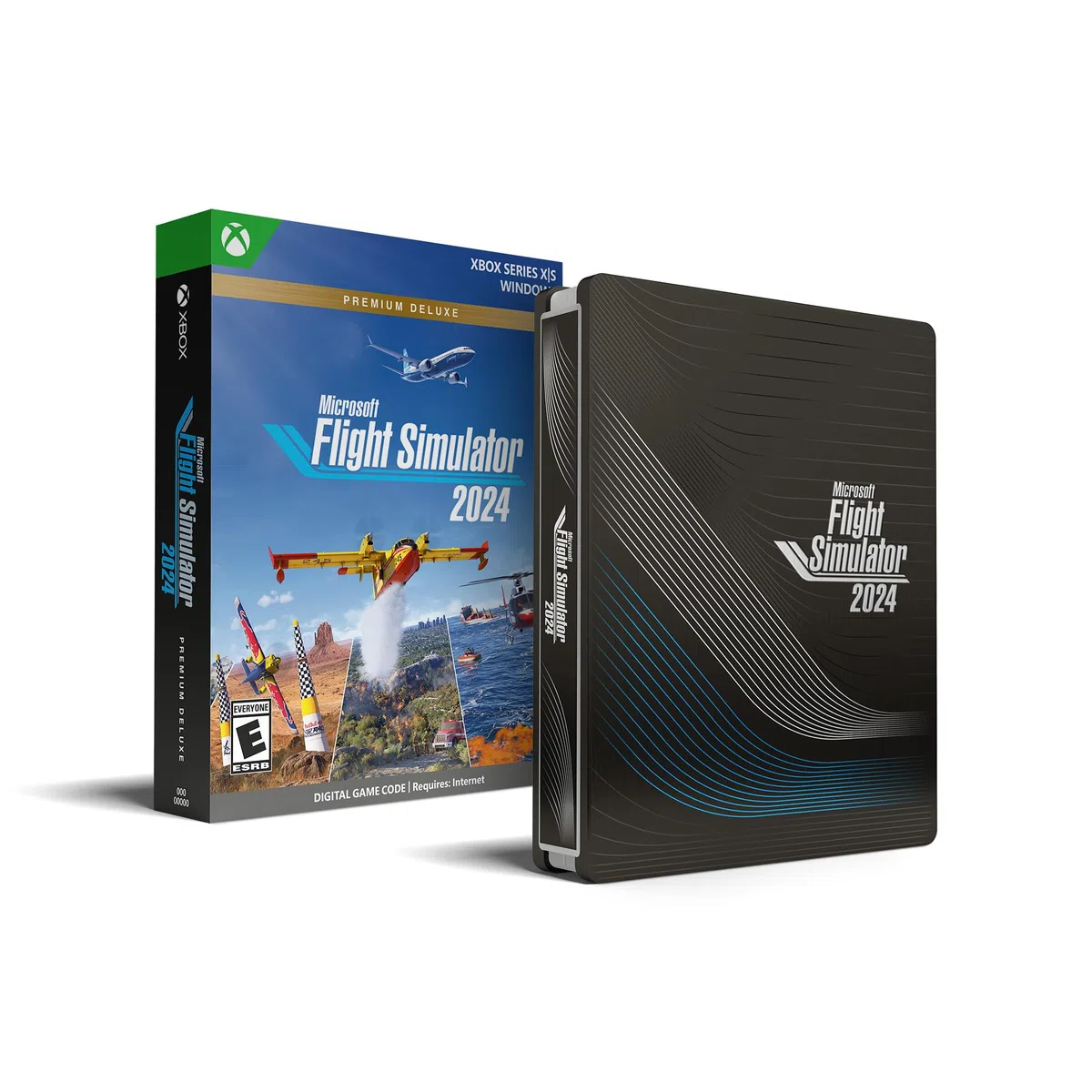 Microsoft Flight Simulator 2024 – Édition Premium Deluxe SteelBook® – Jouez sur Xbox Series X|S et PC Windows [Code numérique]