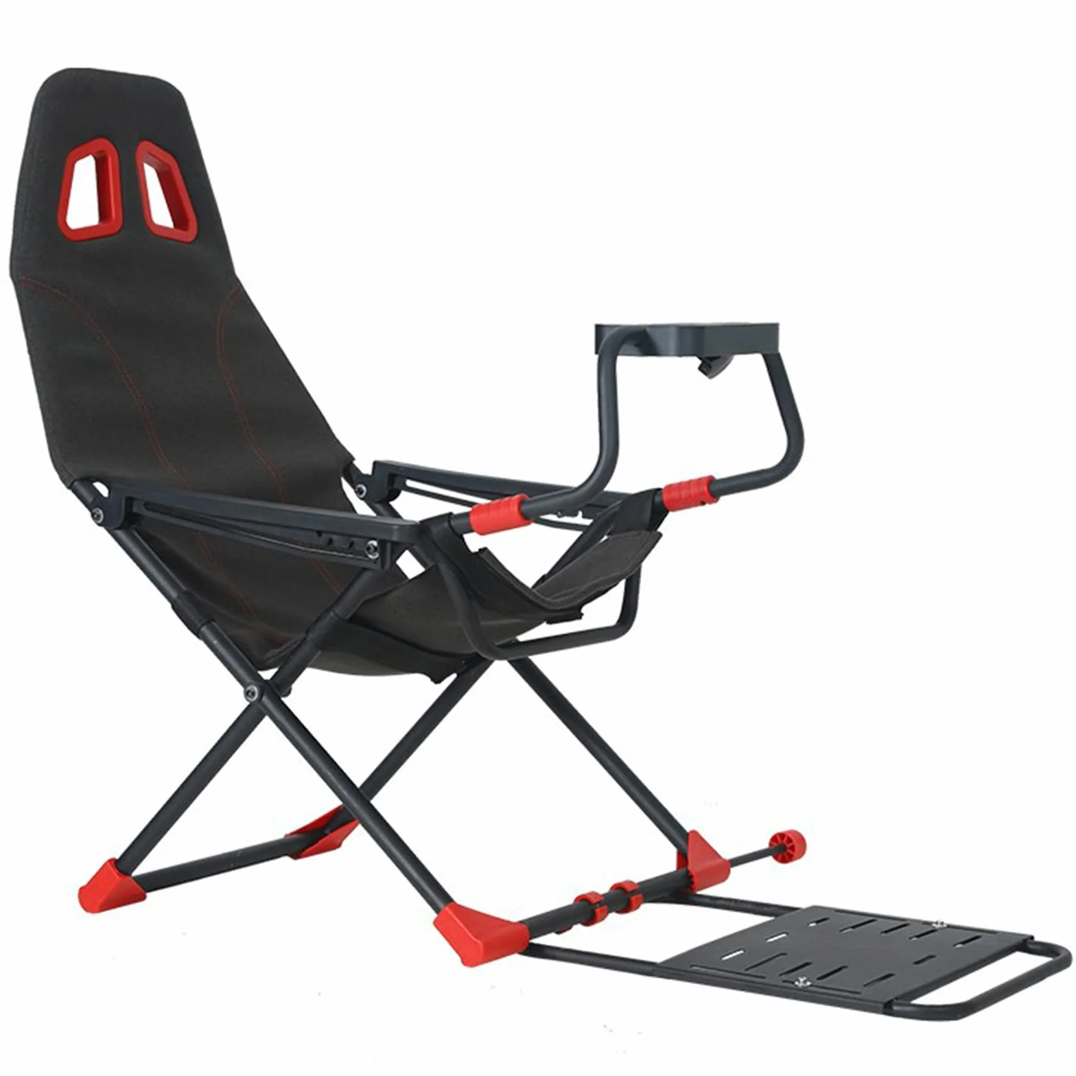 Simulateur de course pliable avec support réglable et siège ergonomique pour consoles de jeu et PC