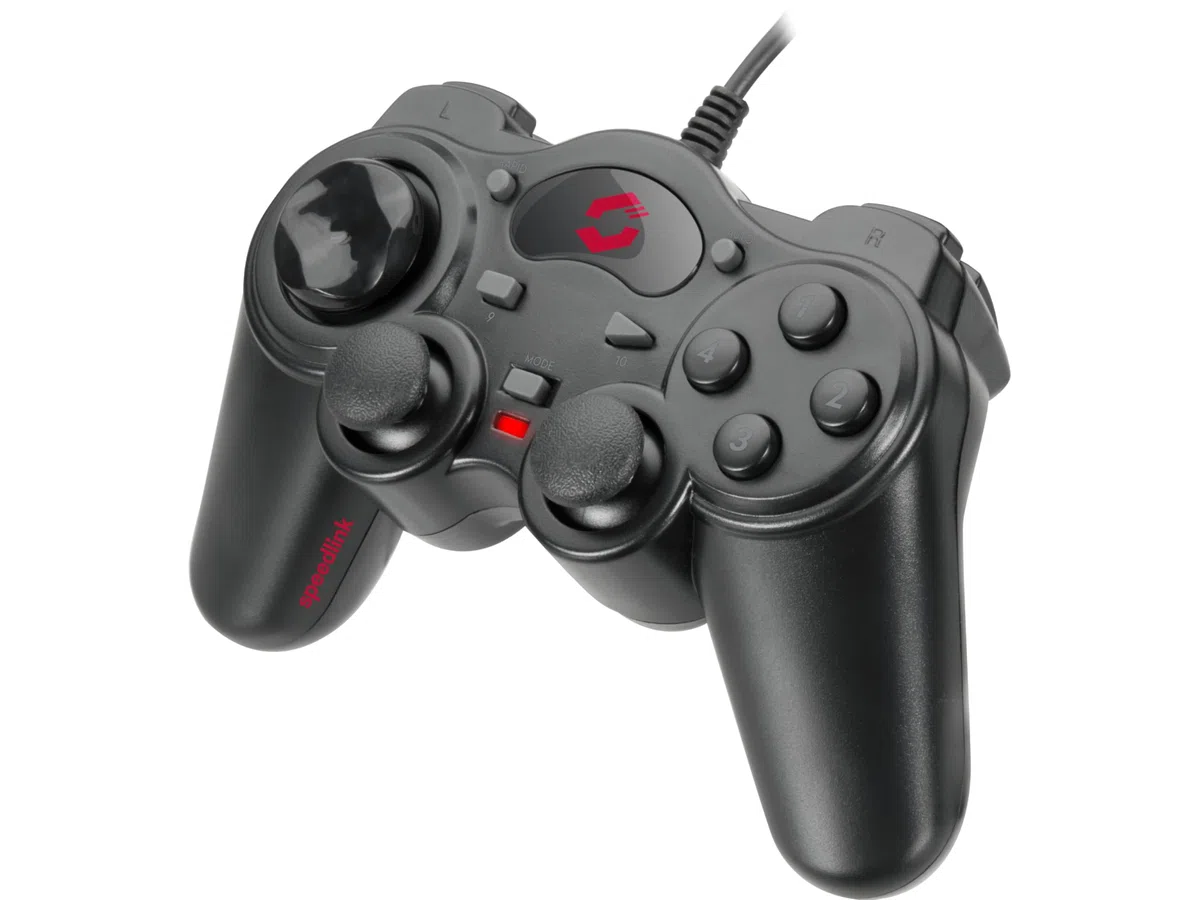 Speedlink Thunderstrike Manette pour Ordinateur (Fonction de Tir Rapide et automatique, Contrôleur USB pour PC)