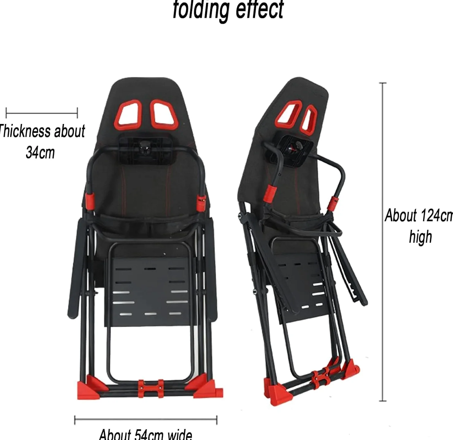 Cockpit simulateur de course réglable avec siège ergonomique, support de roue pliable pour PC, PS4, PS5, Xbox Series X