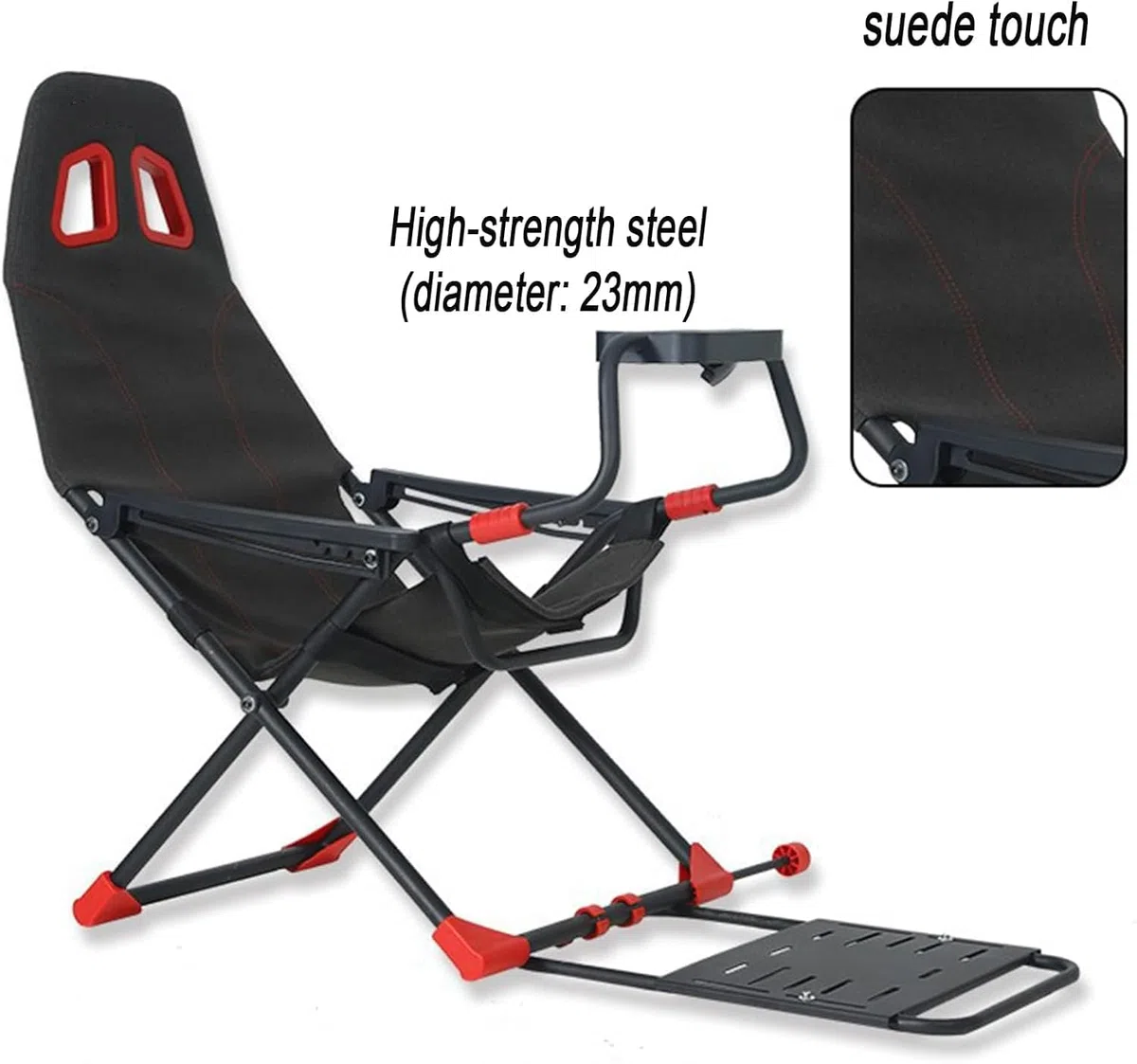Simulateur de course réglable avec siège pliable compatible avec Xbox One PS4 PC