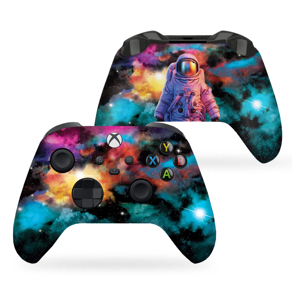 DreamController Galaxy Custom X-Box Contrôleur sans fil compatible avec X-Box One/X-Box Series X/S Fièrement personnalisé aux États-Unis avec impression HYDRO-DIP permanente (pas seulement une peau)
