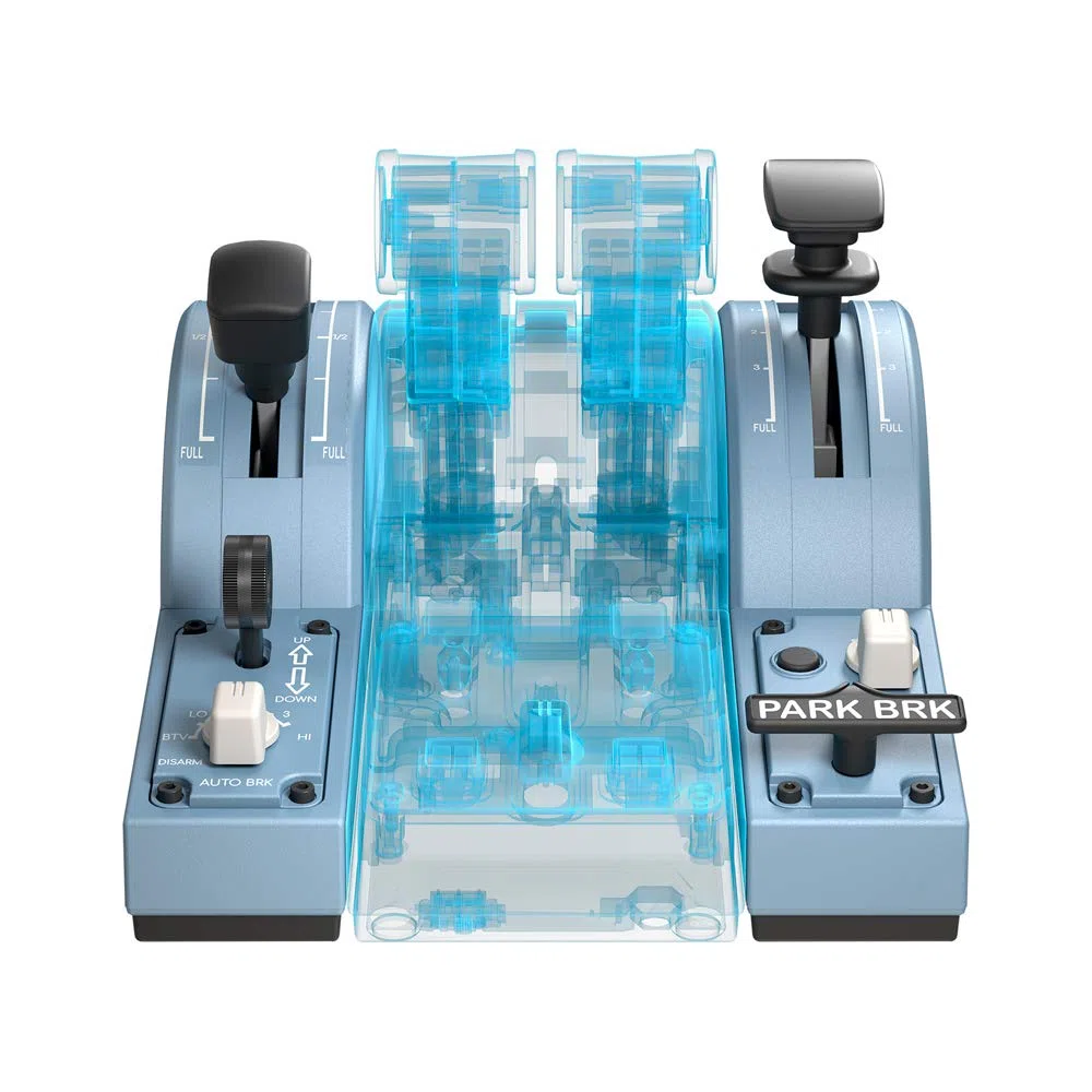 Thrustmaster TFRP T.Flight Rudder Pedals - PS5, XBOX y PC TCA Quadrant Add-On Airbus Edition - Manette des gaz - PC