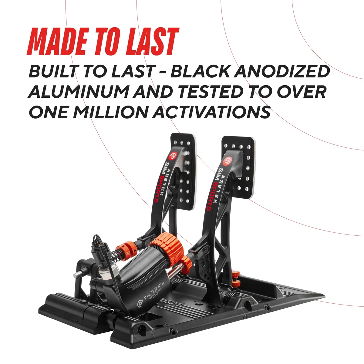 ASETEK Invicta Thorp II Pédales hydrauliques Sim Racing PC