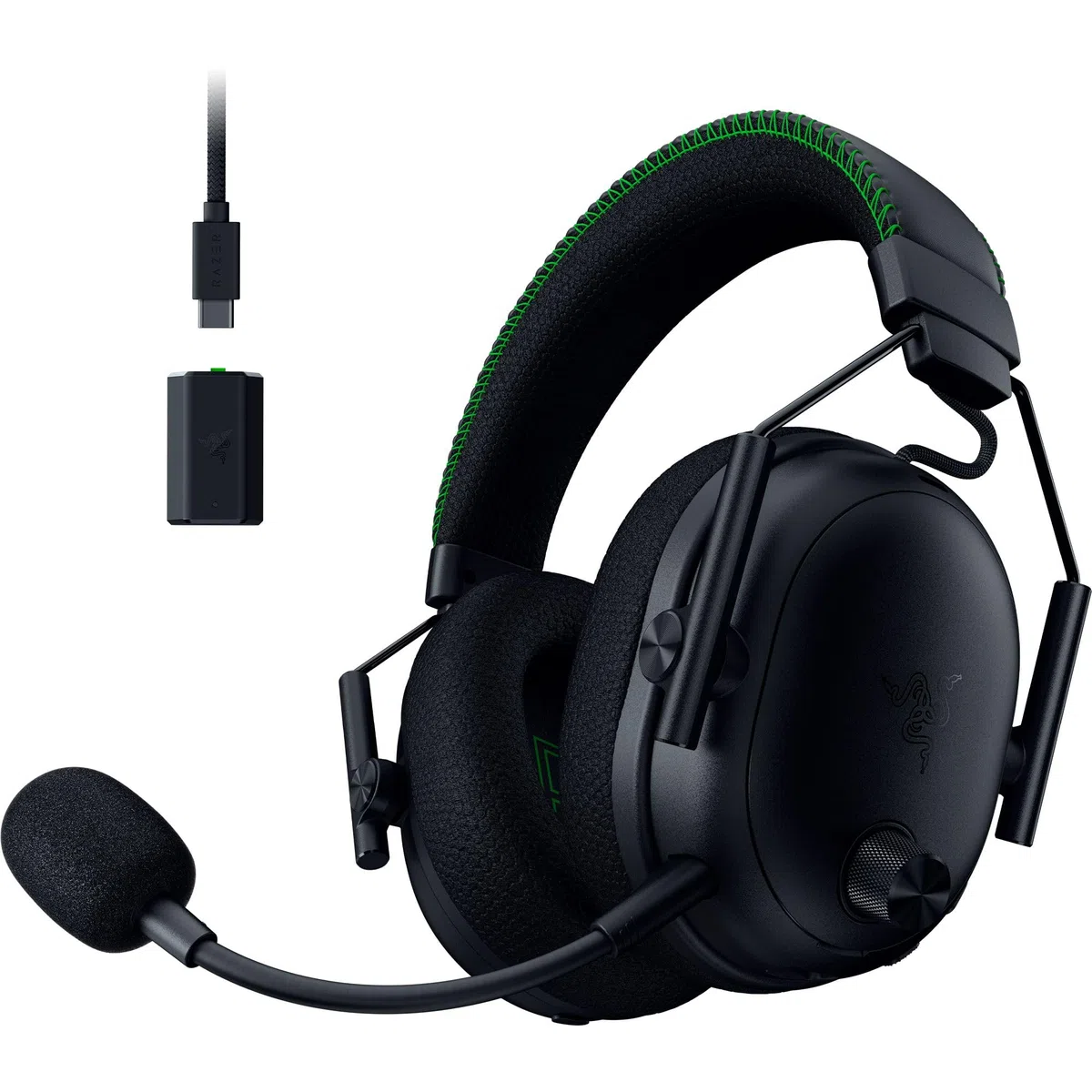 Razer BlackShark V3 Pro Casque de Jeu sans Fil ANC pour Xbox : Micro Full Band – Pilotes 50 mm – 2,4 GHz, Bluetooth, USB, 3,5 mm – Fonctionne avec PC, Mac, PS5, Nintendo Switch – Longue durée de Vie