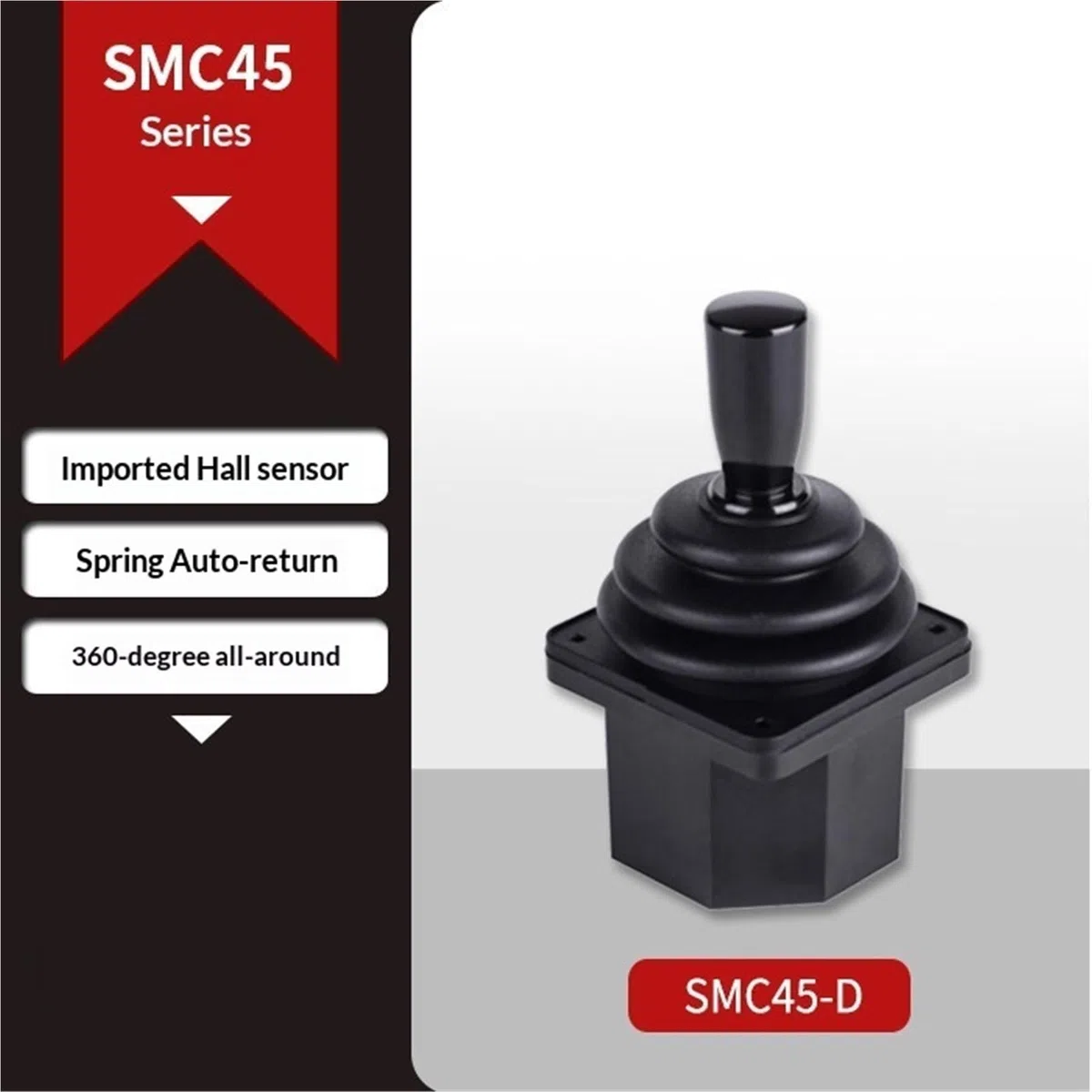 POAHNCU Manette Joystick, Industriel Avec Commande Électrique Et Bascule À Effet Hall Deux Axes Limite Droite SMC45D,pour le générateur d'images(Output RS232,12V_CROSS)