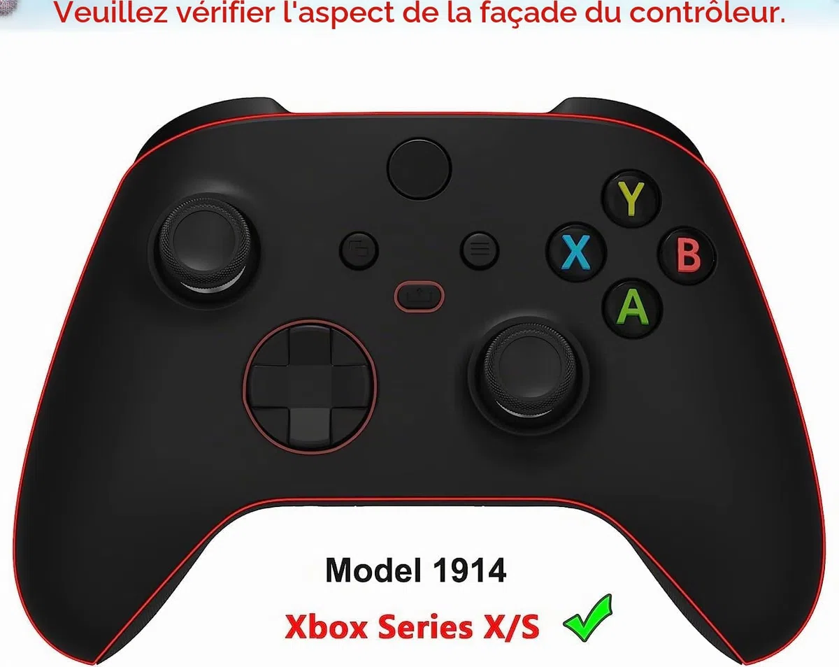 eXtremeRate Coque Poignée Grip de Remplacement pour Xbox Series X/S Manette, Coque Poignée de Remplacement Caoutchouc Antidérapant pour Xbox Series X/S Manette, Noir