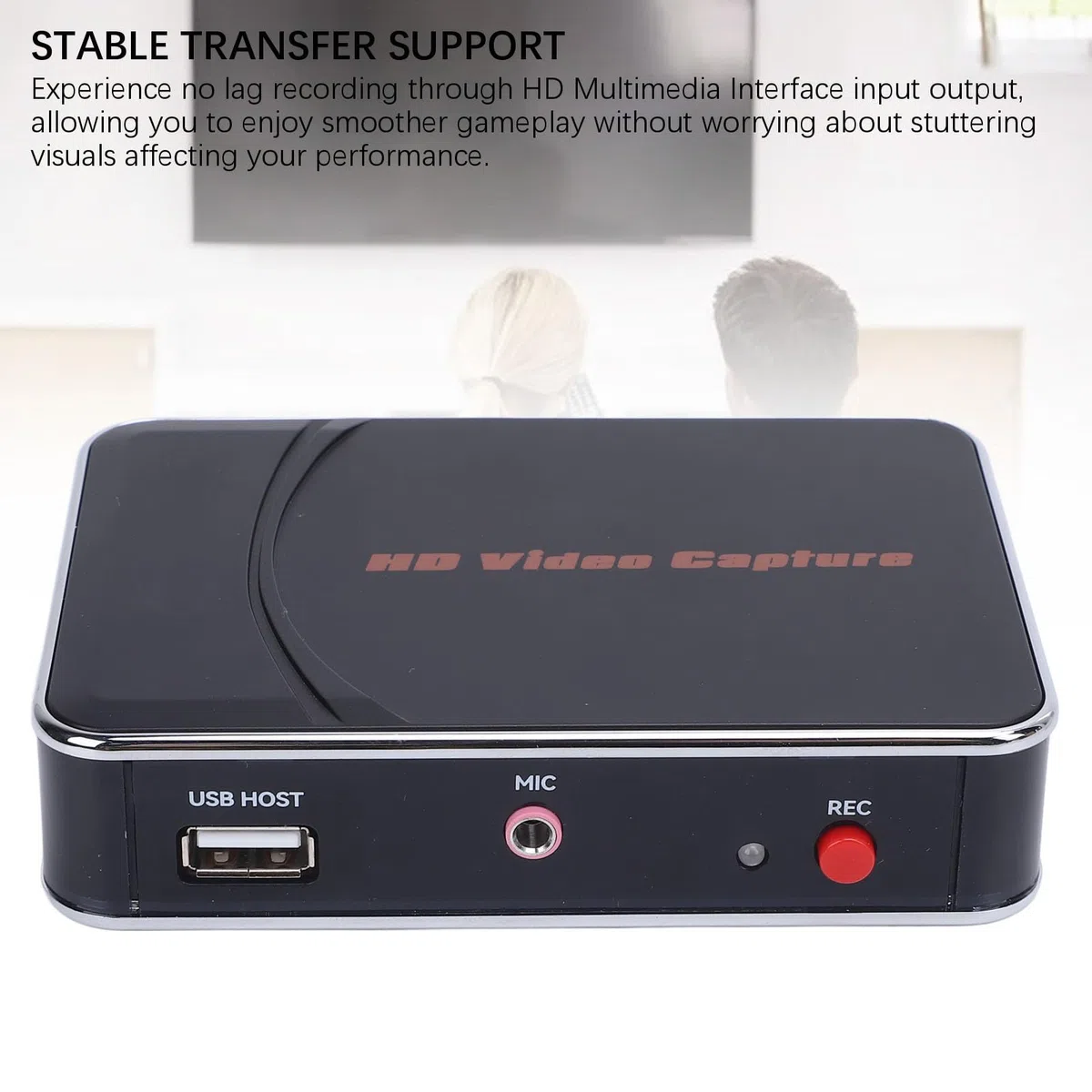 Carte de Capture Vidéo, Carte de Capture Vidéo Audio, Carte de Capture USB 4K Boucle HDMI Out, Intégrée dans la Capture de Jeu Vidéo Mic 1080p de 3,5 Mm pour le Streaming,