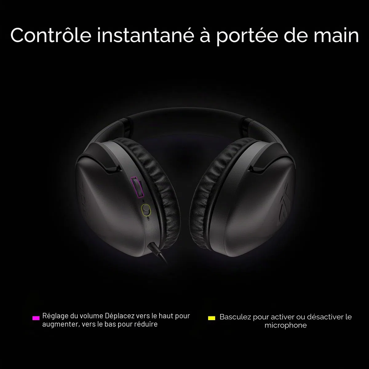 ASUS ROG Strix Go Core Casque de jeu filaire | Connecteur 3,5 mm | Design léger | Casque supra-auriculaire pour PC, Mac, Nintendo Switch et PS4, noir, standard