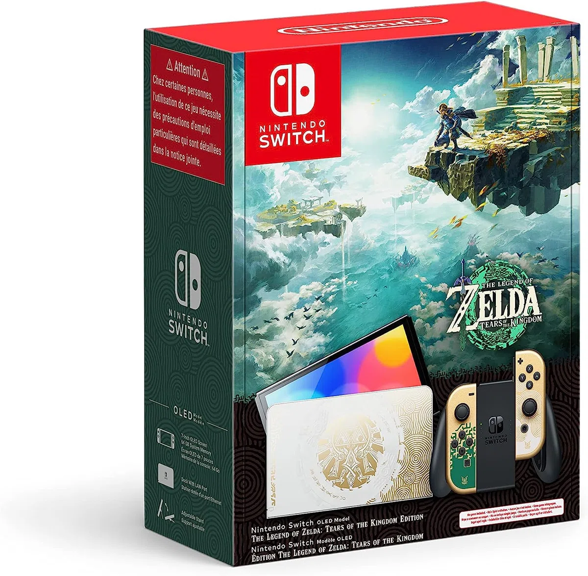 Nintendo Switch (modèle OLED) Zelda Tears of the Kingdom en édition limitée (jeu non inclus)
