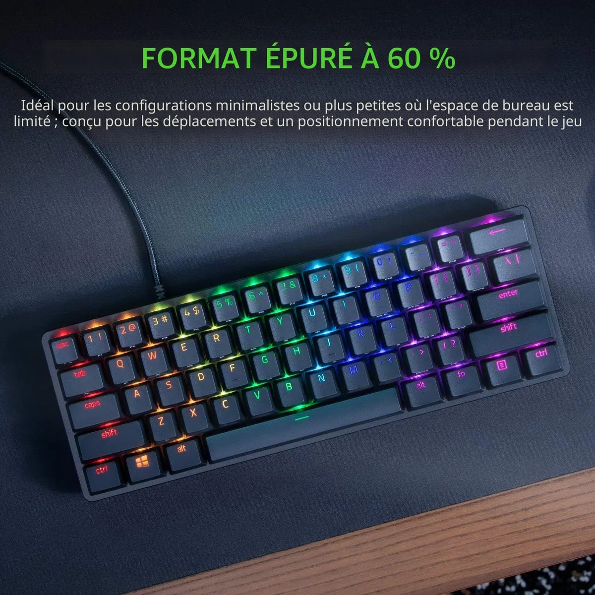 Razer Huntsman Mini Gaming Keyboard Optical Red Switches RGB US-Layout ISO