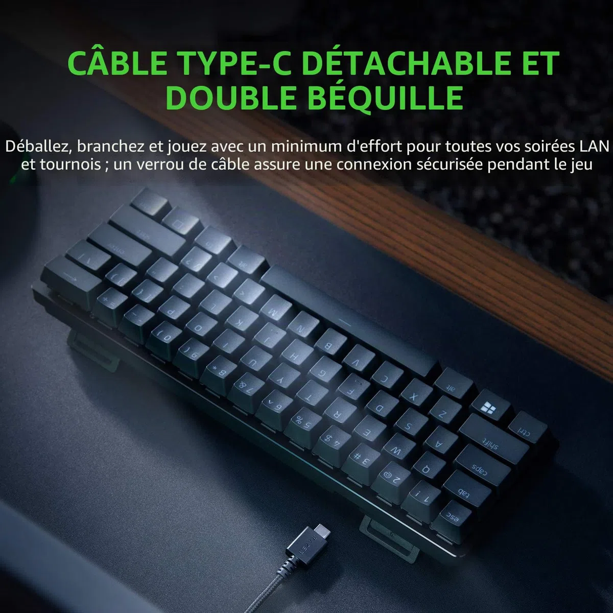 Razer Huntsman Mini Gaming Keyboard Optical Red Switches RGB US-Layout ISO