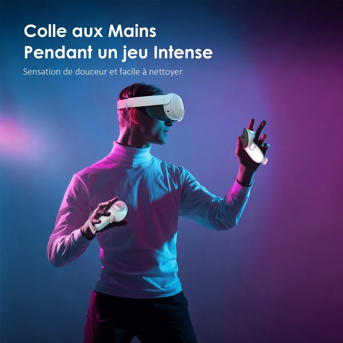 VR Sangles de Contrôleur Antidérapantes avec Sangles D'articulation Réglables pour Quest 3S pour Quest 3 Couvercle de Poignées de Contrôleur pour Quest 3S/3 Accessoires