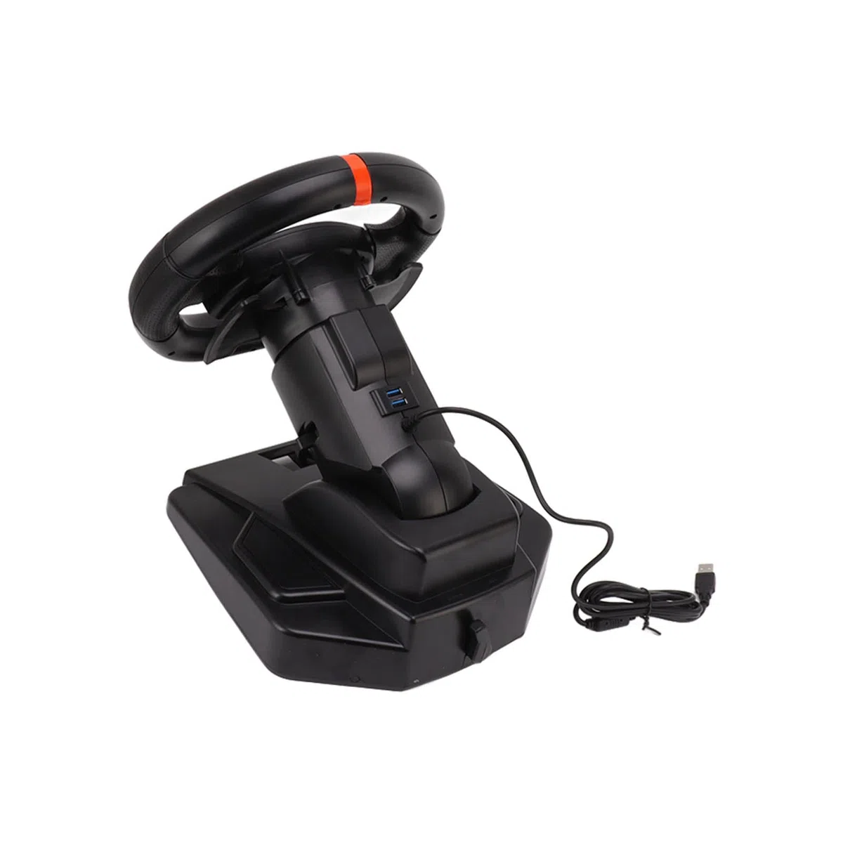 Fockety Volant de Course de Jeu, Volant de Course USB Universel à 180 Degrés avec Pédales, Double Retour de Moteur, Volant de Course PC pour 360, pour PS3, pour Switch, TV Box