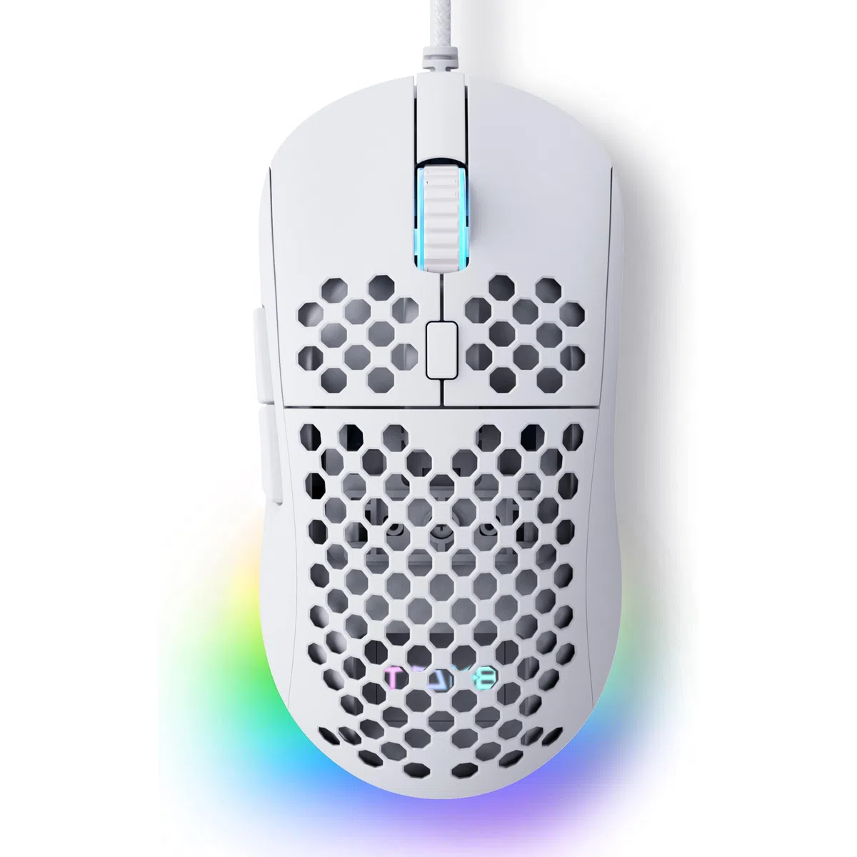 Dierya × TMKB M1SE Souris Gamer pour PC, avec capteur Optique 12800 DPI Gaming Mouse, 6 Boutons programmables, RGB Personnalisable, Ergonomique Souris Filaire Ordinateur - Blanc