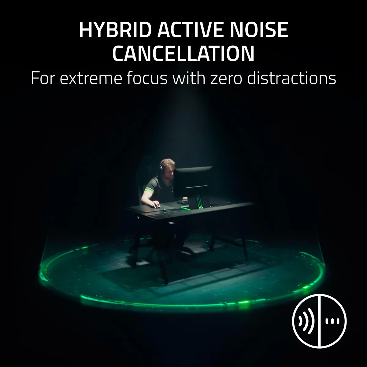 Razer BlackShark V3 Pro Casque de Jeu sans Fil ANC pour Xbox : Micro Full Band – Pilotes 50 mm – 2,4 GHz, Bluetooth, USB, 3,5 mm – Fonctionne avec PC, Mac, PS5, Nintendo Switch – Longue durée de Vie