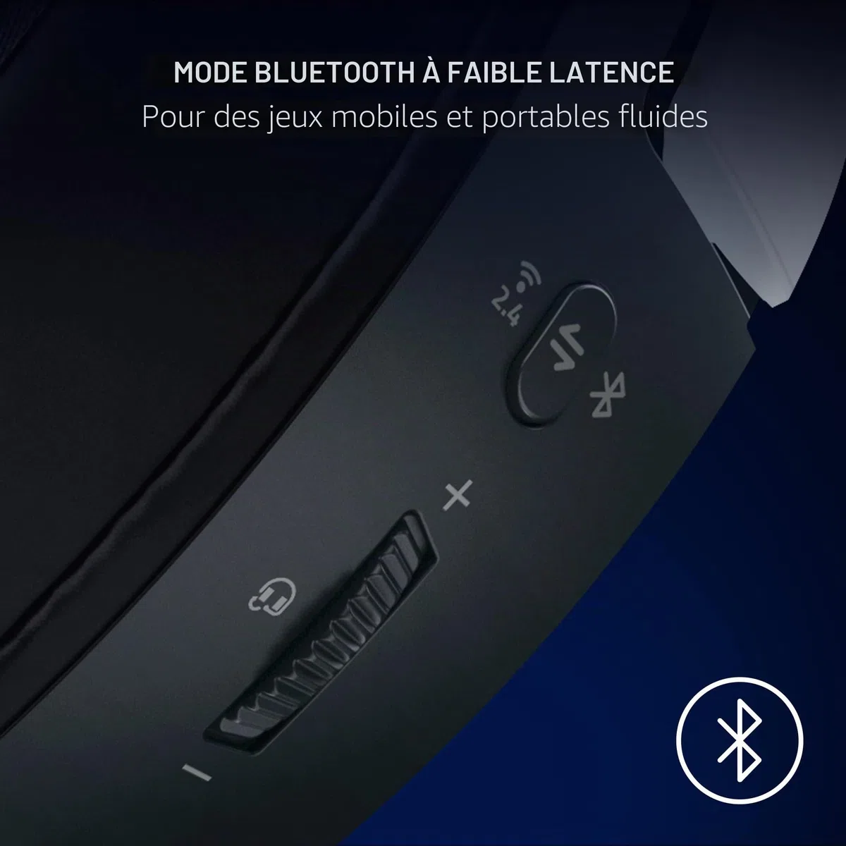 Razer Kaira Pro HyperSpeed Casque de jeu sans fil Haptics pour Playstation 5/PS5, PS4, PC, mobile : pilotes titane 50 mm – Micro hybride – Bluetooth à faible latence – Batterie de 30 heures – Blanc et