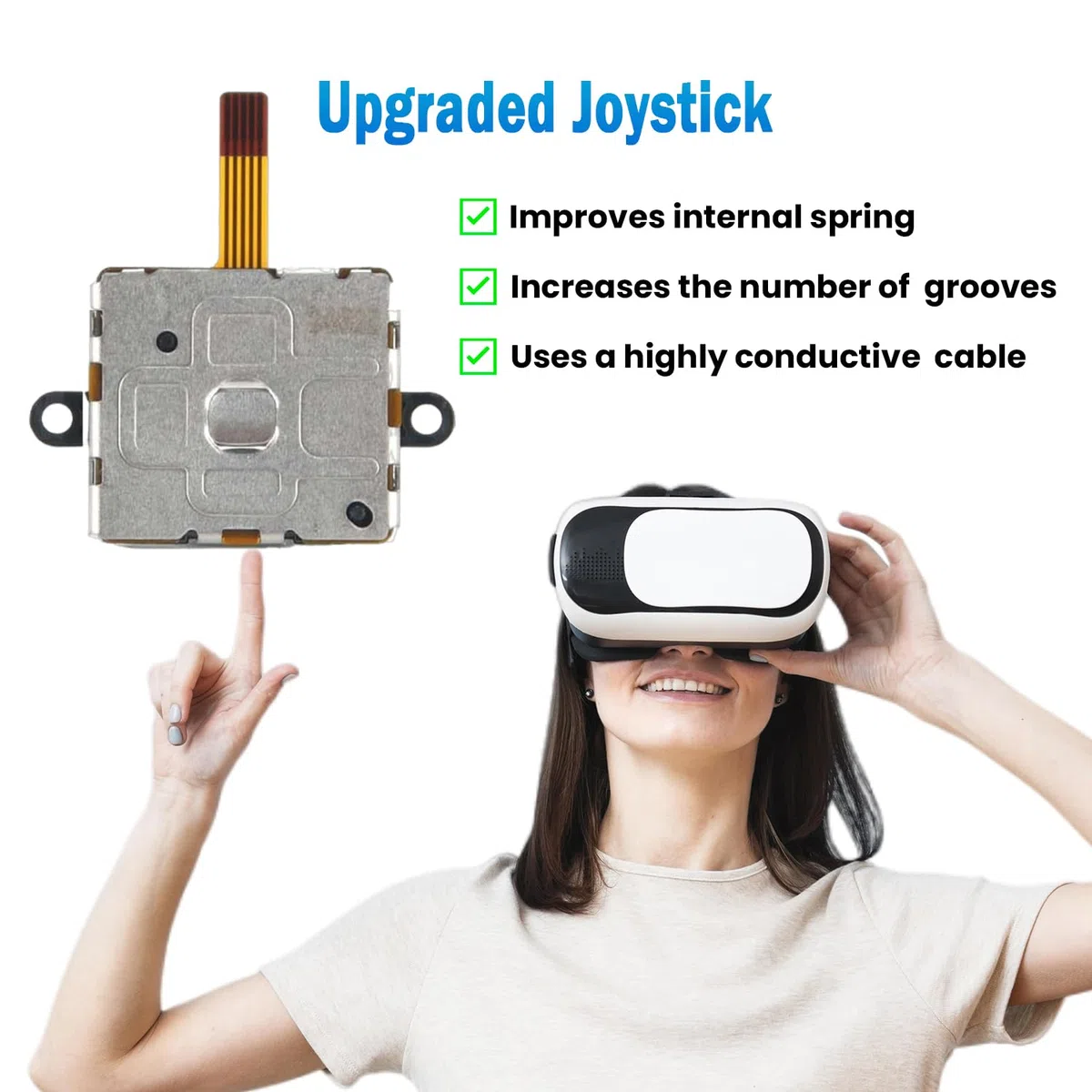 Lot de 2 joysticks de rechange pour manette Oculus Quest 2, kit de réparation de joystick analogique pour Oculus Quest 2