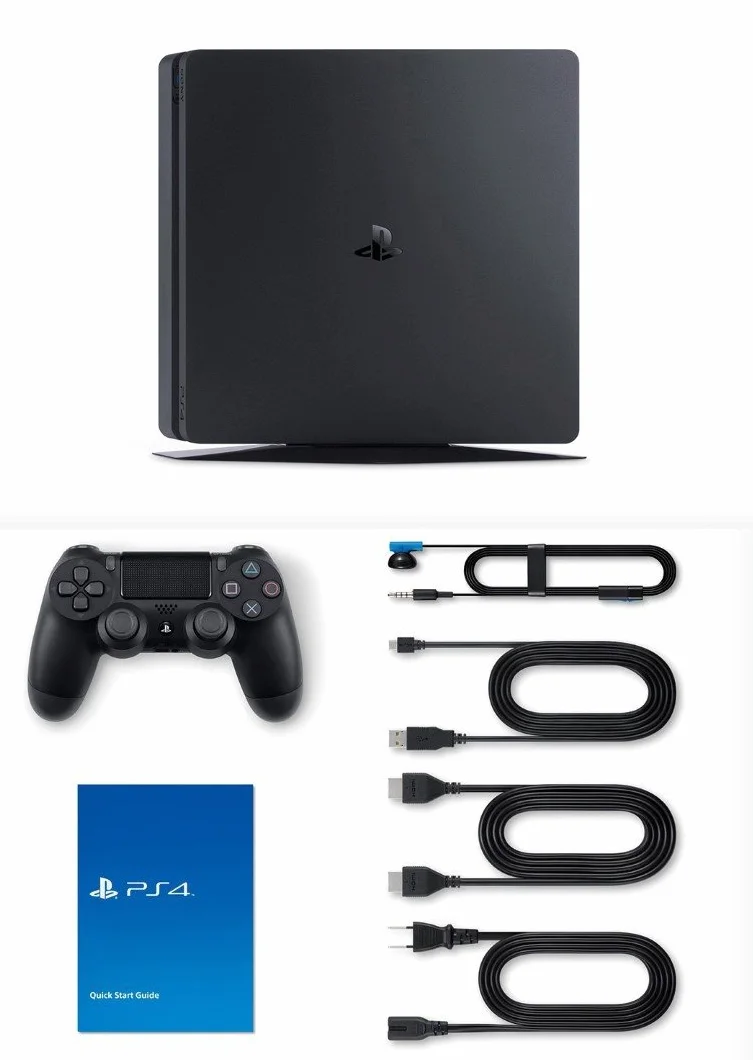 PS4 Slim 1To Console Playstation 4 Noir + Minecraft "Bedrock"