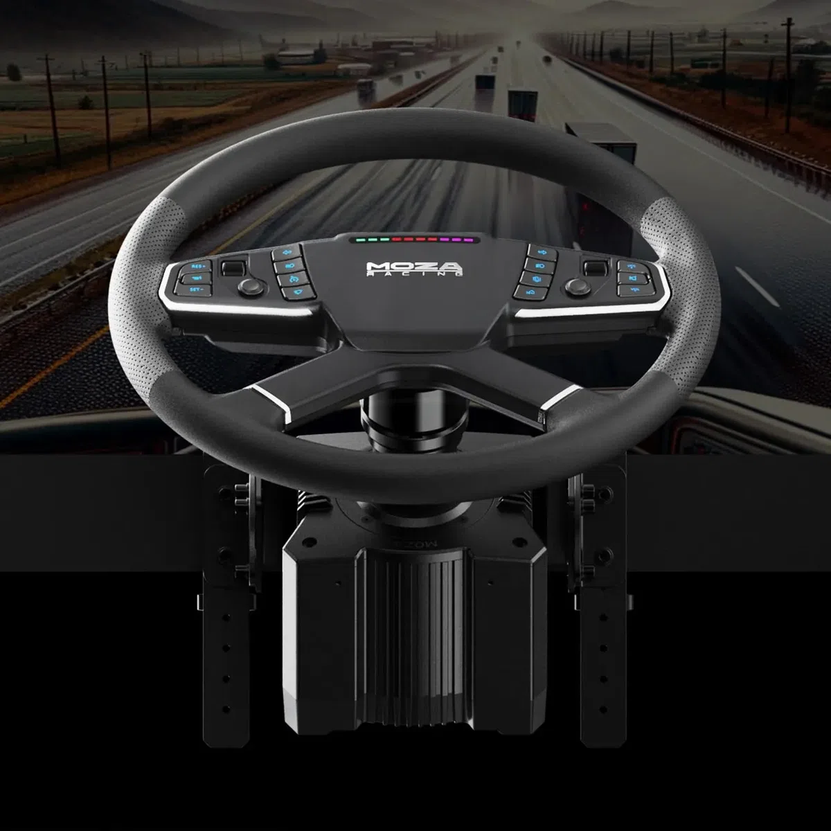 MOZA R5 Truck Driving Simulator Volant PC Direct Drive 5,5 Nm avec Pédales