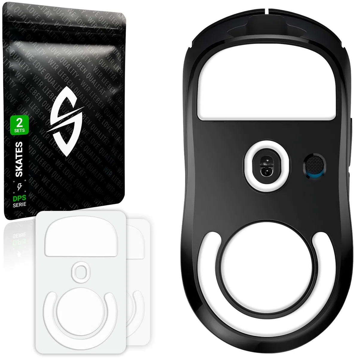 SensoryBoost DPS Glides (Lot de 2) pour Logitech G Pro X Superlight 1 - Ultra Rapides, Arrondi, Faible Friction, de Haute Qualité, Durable - Patins de Souris de Rechange - Accessoires Souris Gaming