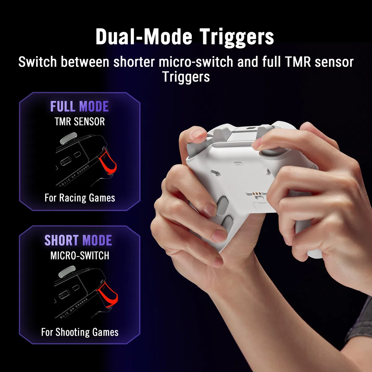 ASUS ROG RAIKIRI II PRO PC WL White Controller - TMR Joystick, 8000Hz, OLED