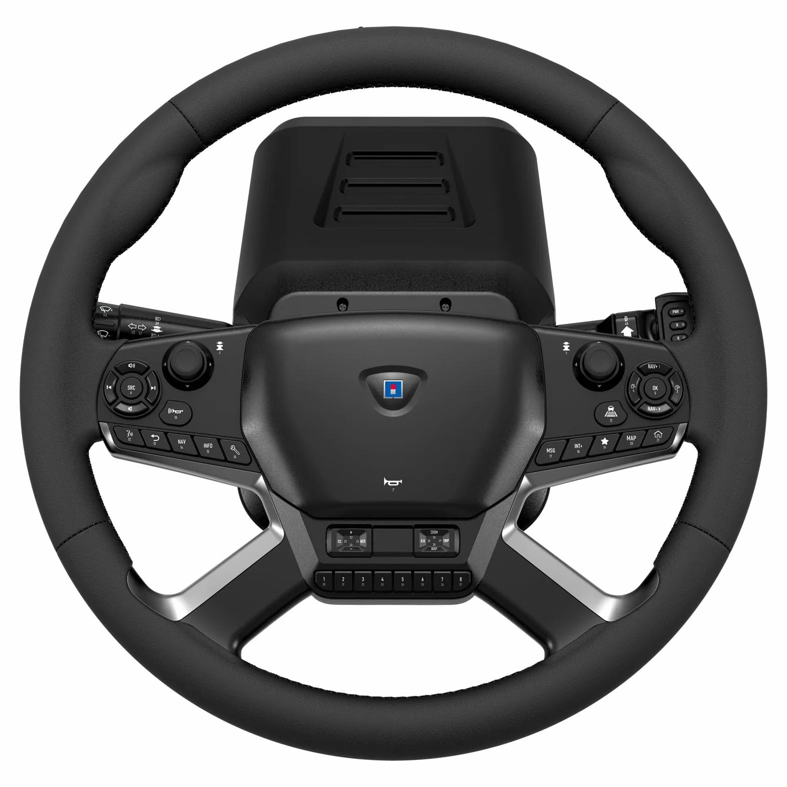 HORI Système de contrôle de camion pour Windows 11/10 avec volant à rétroaction de force, panneau de commande de changement de vitesse et pédales