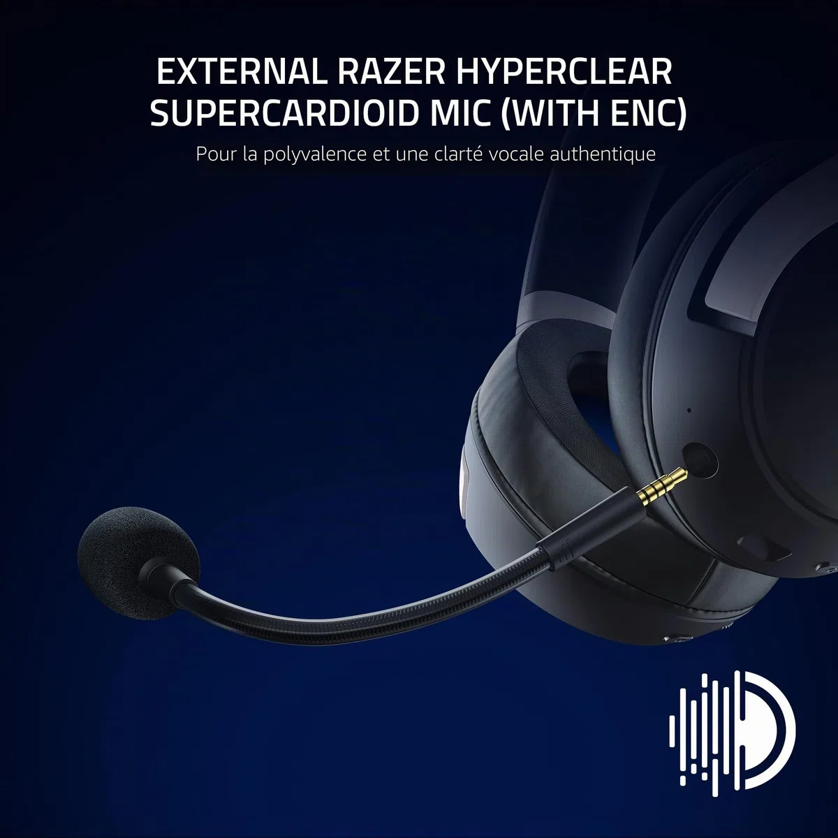 Razer Kaira Pro HyperSpeed Casque de jeu sans fil Haptics pour Playstation 5/PS5, PS4, PC, mobile : pilotes titane 50 mm – Micro hybride – Bluetooth à faible latence – Batterie de 30 heures – Blanc et