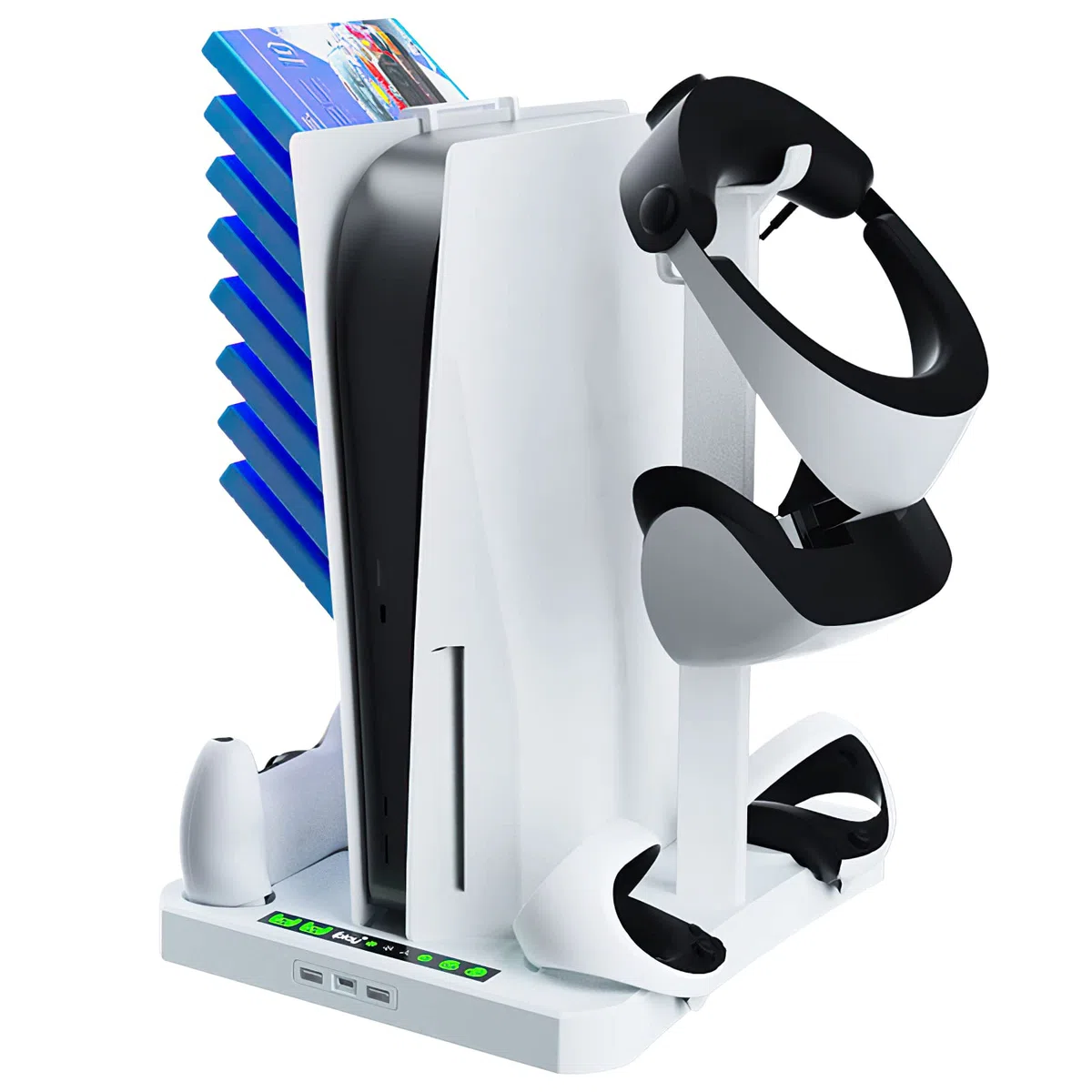 PSVR2 Station de Charge Verticale pour Console PS5, Station de Refroidissement pour Console PS5, Accessoires PS VR2 (Blanc)