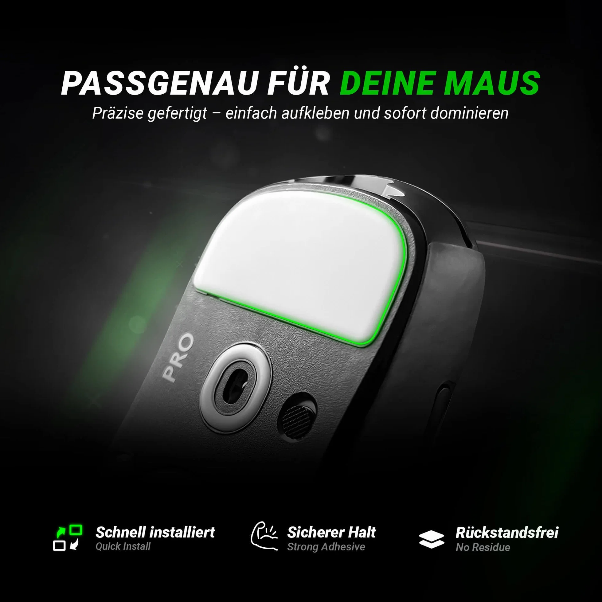 SensoryBoost DPS Glides (Lot de 2) pour Logitech G Pro X Superlight 1 - Ultra Rapides, Arrondi, Faible Friction, de Haute Qualité, Durable - Patins de Souris de Rechange - Accessoires Souris Gaming