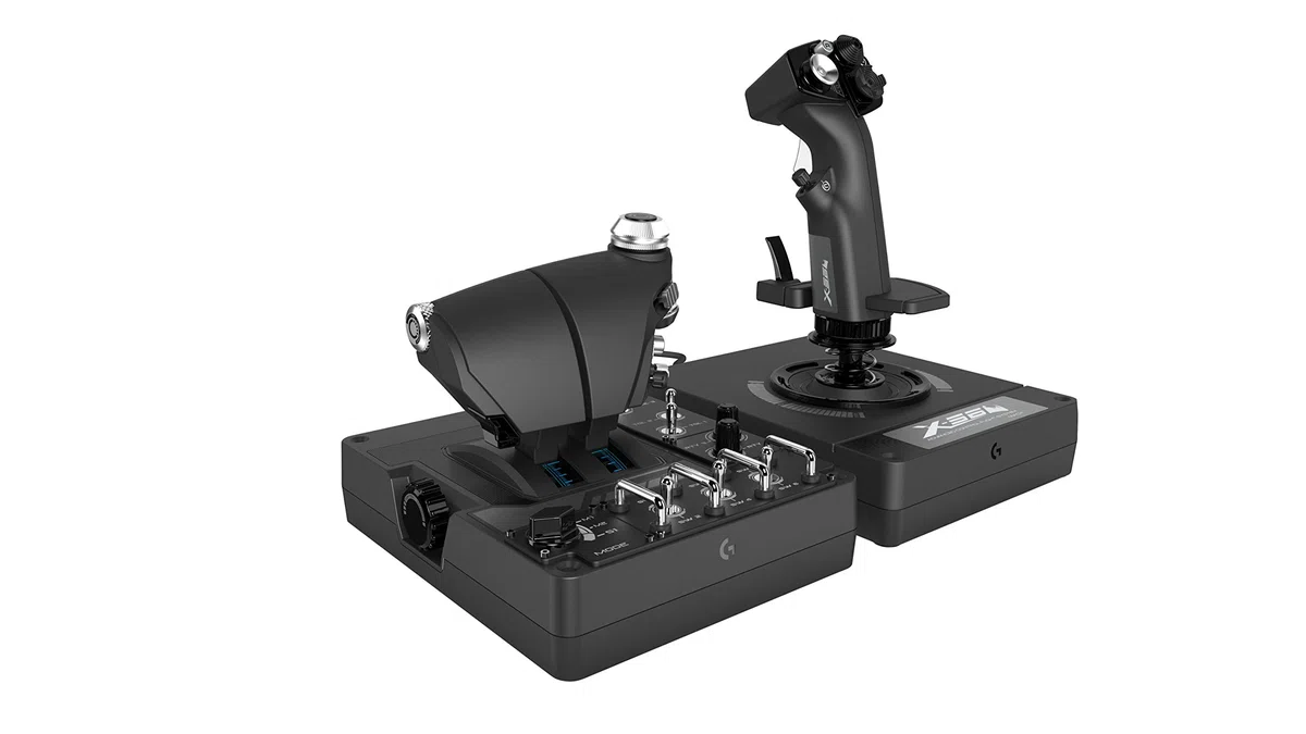 Logitech G X56 H.O.T.A.S & SteelSeries QcK Heavy XXL - Tapis
