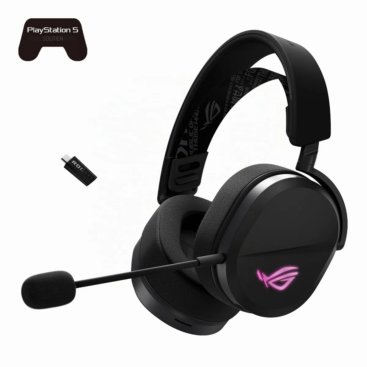 ASUS ROG Pelta Casque de Jeu sans Fil avec Micro détachable Noir