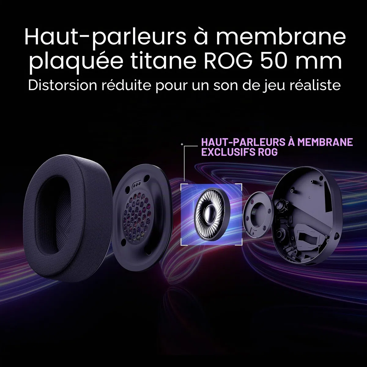 ASUS ROG Pelta Casque de Jeu sans Fil avec Micro détachable Noir