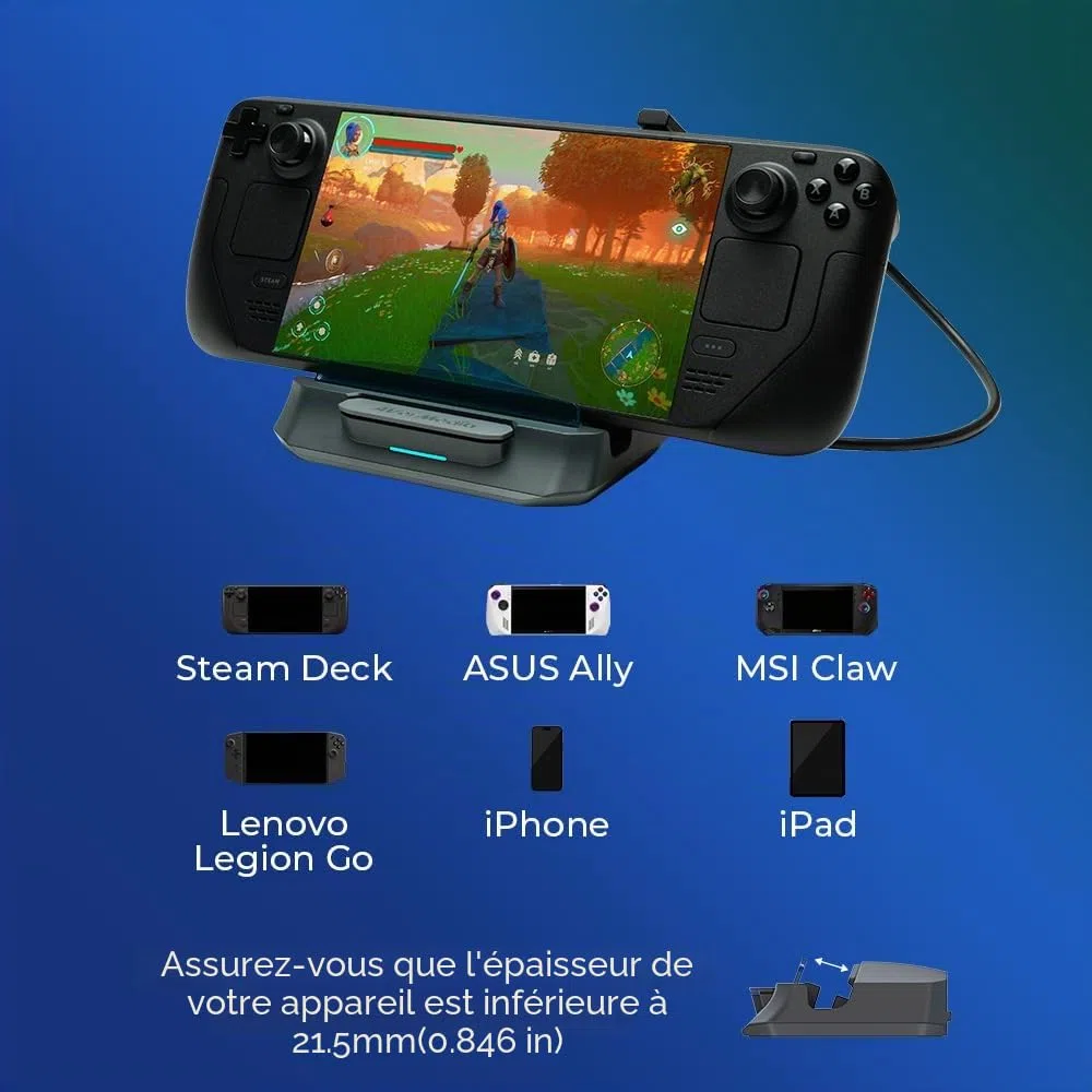 AVerMedia X'TRA GO GC515 HDMI 4K@60Hz, Chargement USB-C, Capture Vidéo pour Steam Deck, ROG Ally, Legion Go, MSI Claw, Switch, iPhone, iPad