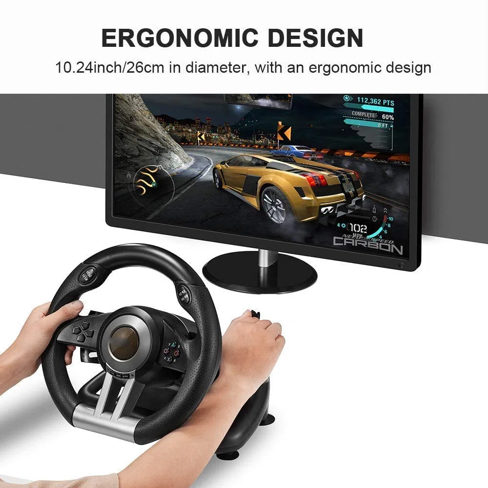 Jeu Volant Course Volant Manette de Jeu Simulation Course Simulation Conduite école Auto Support PC/PS3/PS4/x-one
