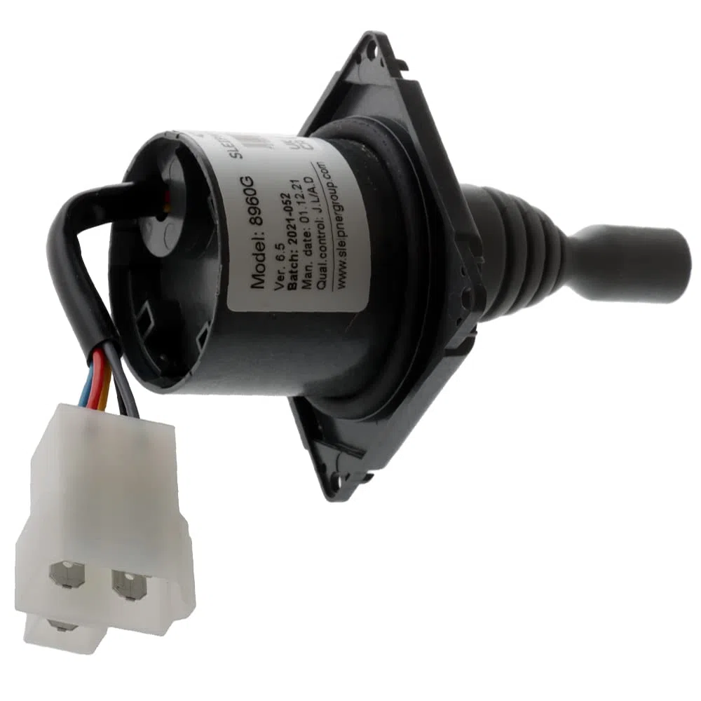 Panneau de commande joystick, avec marche/arrêt, 12/24 V (gris, simple)