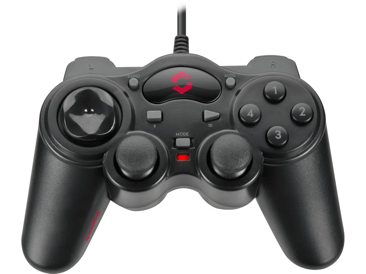 Speedlink Thunderstrike Manette pour Ordinateur (Fonction de Tir Rapide et automatique, Contrôleur USB pour PC)