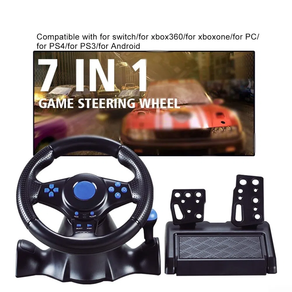 Jeu à couper le souffle réaliste avec notre volant de jeu compatible USB, s'adapte parfaitement à toutes les grandes consoles, y compris pour Switch et pour Xbox Series X (4 en 1)